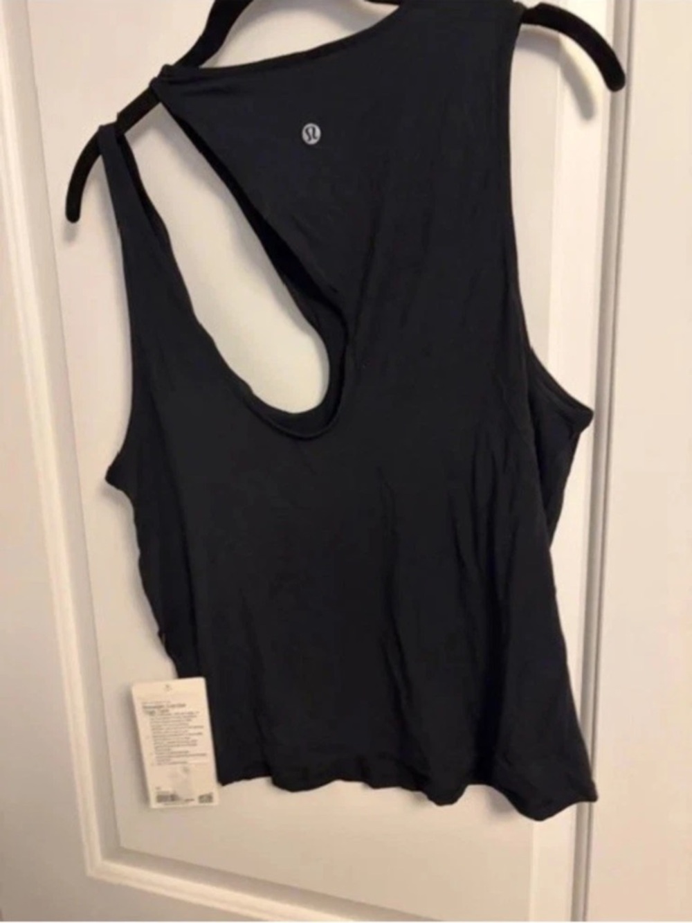Lululemon Athletica Black Asymmetric Cutout Tank